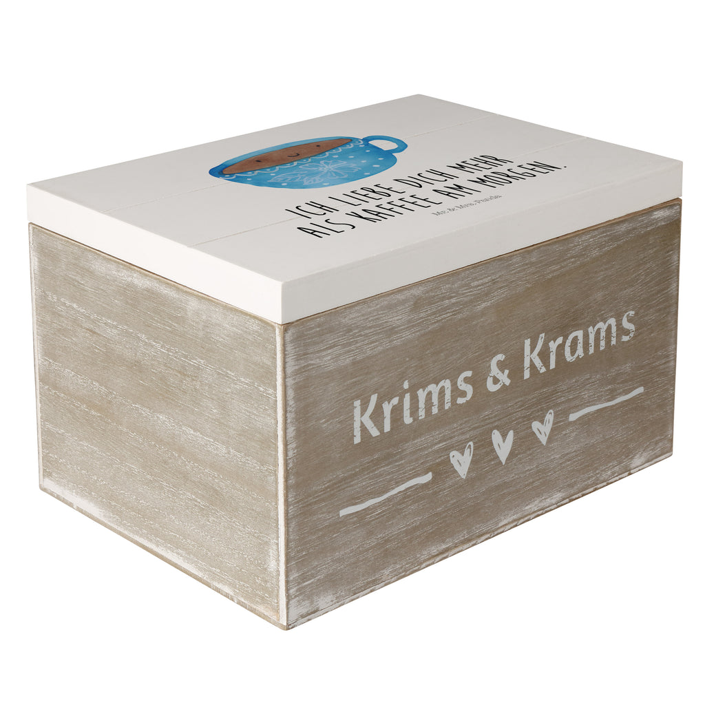Holzkiste Kaffee Tasse Holzkiste, Kiste, Schatzkiste, Truhe, Schatulle, XXL, Erinnerungsbox, Erinnerungskiste, Dekokiste, Aufbewahrungsbox, Tiermotive, Gute Laune, lustige Sprüche, Tiere, Kaffee, Tasse, Liebe, Geschmack, Genuss, Glücklich