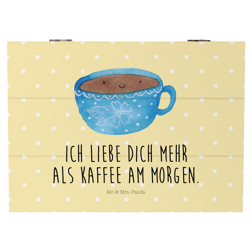 Holzkiste Kaffee Tasse Holzkiste, Kiste, Schatzkiste, Truhe, Schatulle, XXL, Erinnerungsbox, Erinnerungskiste, Dekokiste, Aufbewahrungsbox, Tiermotive, Gute Laune, lustige Sprüche, Tiere, Kaffee, Tasse, Liebe, Geschmack, Genuss, Glücklich
