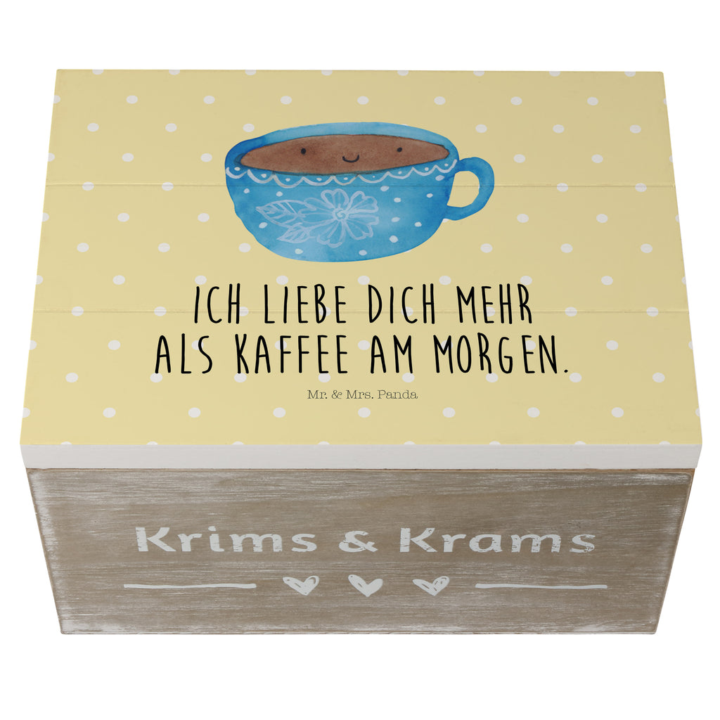 Holzkiste Kaffee Tasse Holzkiste, Kiste, Schatzkiste, Truhe, Schatulle, XXL, Erinnerungsbox, Erinnerungskiste, Dekokiste, Aufbewahrungsbox, Tiermotive, Gute Laune, lustige Sprüche, Tiere, Kaffee, Tasse, Liebe, Geschmack, Genuss, Glücklich