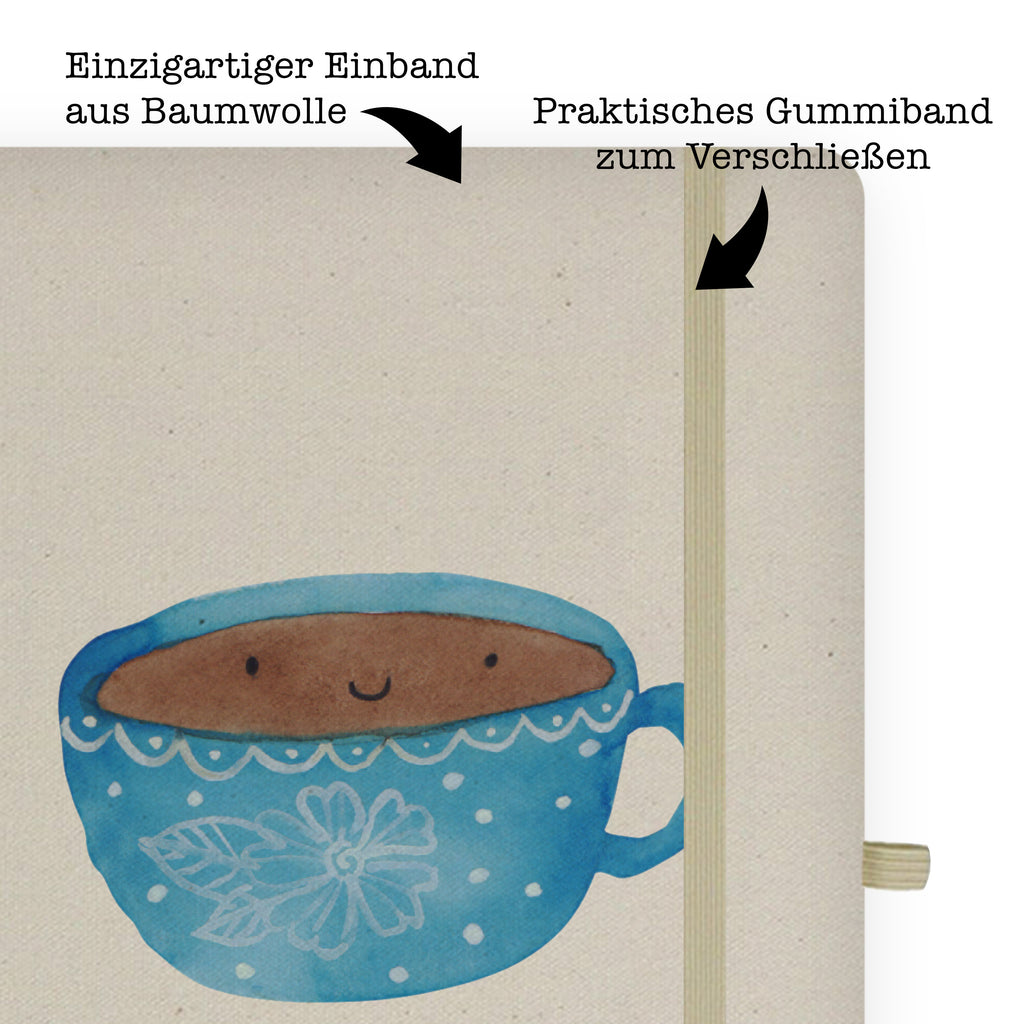 DIN A5 Baumwoll Notizbuch Kaffee Tasse Notizen, Eintragebuch, Tagebuch, Notizblock, Adressbuch, Journal, Kladde, Skizzenbuch, Notizheft, Schreibbuch, Schreibheft, Tiermotive, Gute Laune, lustige Sprüche, Tiere, Kaffee, Tasse, Liebe, Geschmack, Genuss, Glücklich