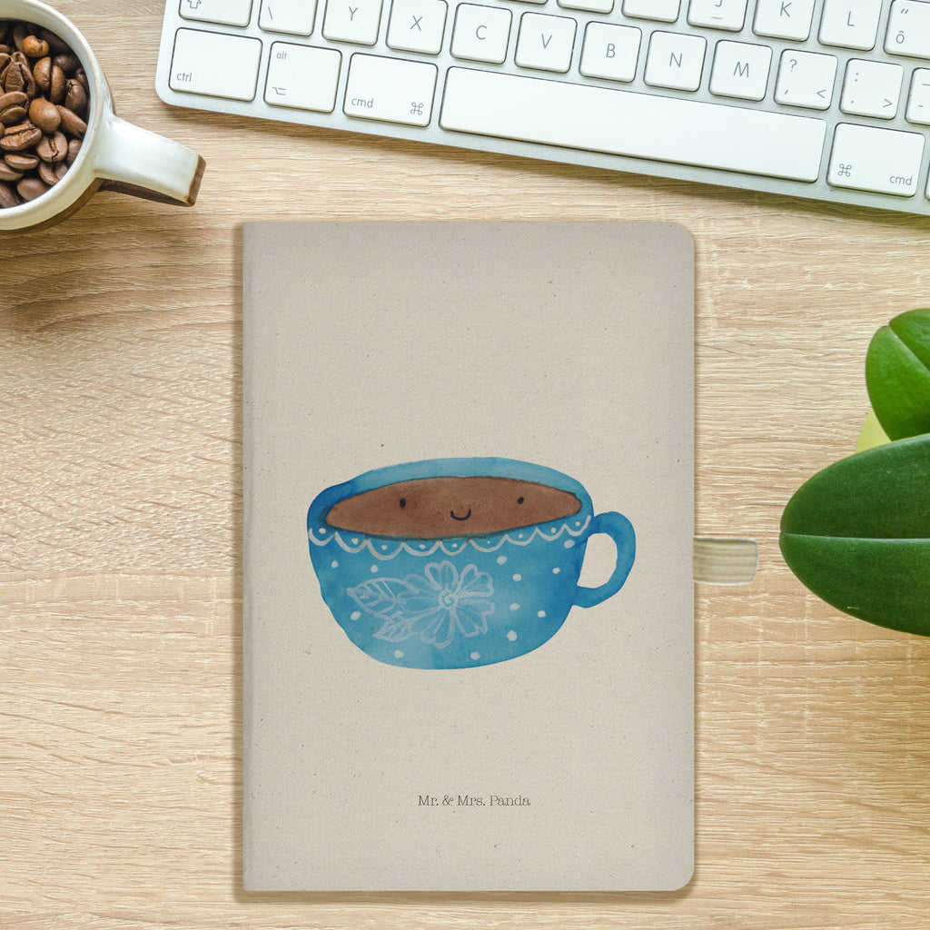 DIN A5 Baumwoll Notizbuch Kaffee Tasse Notizen, Eintragebuch, Tagebuch, Notizblock, Adressbuch, Journal, Kladde, Skizzenbuch, Notizheft, Schreibbuch, Schreibheft, Tiermotive, Gute Laune, lustige Sprüche, Tiere, Kaffee, Tasse, Liebe, Geschmack, Genuss, Glücklich