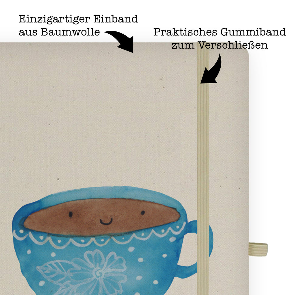 DIN A5 Baumwoll Notizbuch Kaffee Tasse Notizen, Eintragebuch, Tagebuch, Notizblock, Adressbuch, Journal, Kladde, Skizzenbuch, Notizheft, Schreibbuch, Schreibheft, Tiermotive, Gute Laune, lustige Sprüche, Tiere, Kaffee, Tasse, Liebe, Geschmack, Genuss, Glücklich