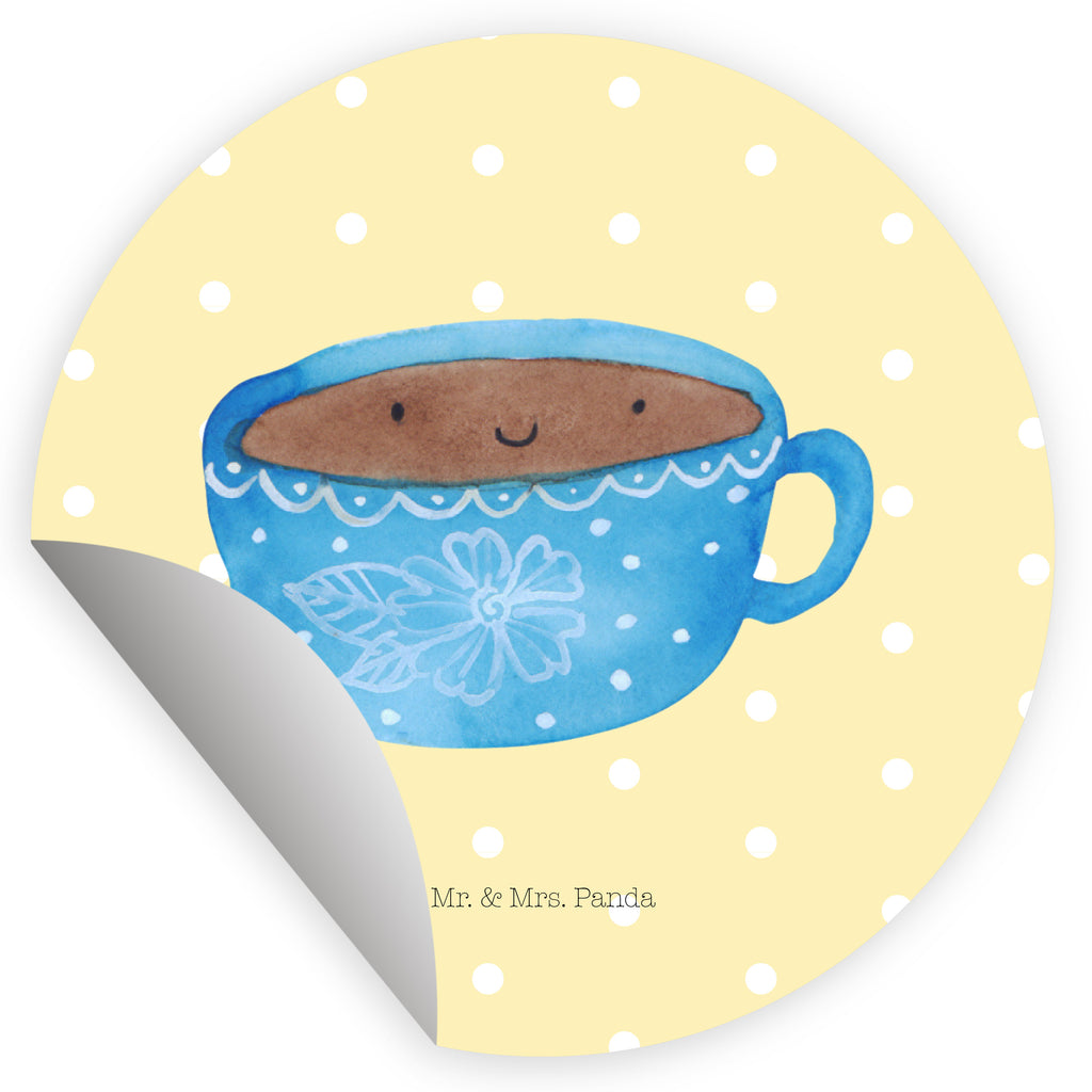 40mm Rund Aufkleber Kaffee Tasse Sticker, Aufkleber, Etikett, Tiermotive, Gute Laune, lustige Sprüche, Tiere, Kaffee, Tasse, Liebe, Geschmack, Genuss, Glücklich