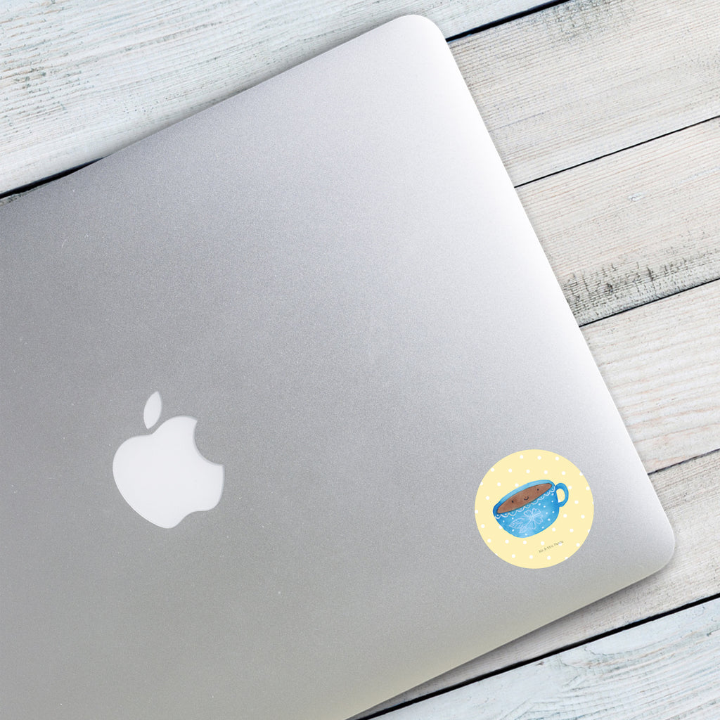 40mm Rund Aufkleber Kaffee Tasse Sticker, Aufkleber, Etikett, Tiermotive, Gute Laune, lustige Sprüche, Tiere, Kaffee, Tasse, Liebe, Geschmack, Genuss, Glücklich