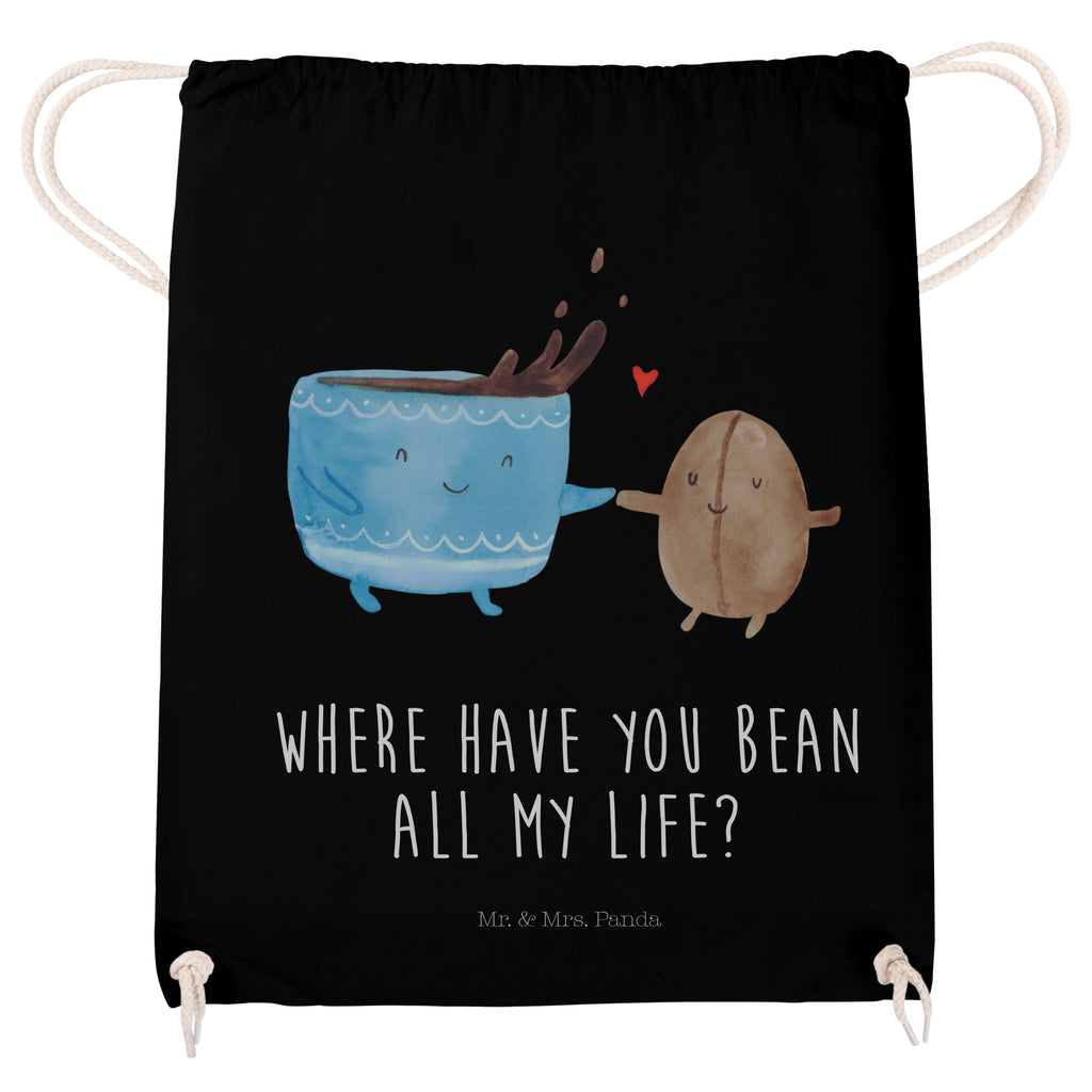Sportbeutel Kaffee Bohne Turnbeutel, Beutel, Sporttasche, Tasche, Stoffbeutel, Tiermotive, Gute Laune, lustige Sprüche, Tiere, Kaffee, Kaffeebohne, Genuss, Zufriedenheit, Glück