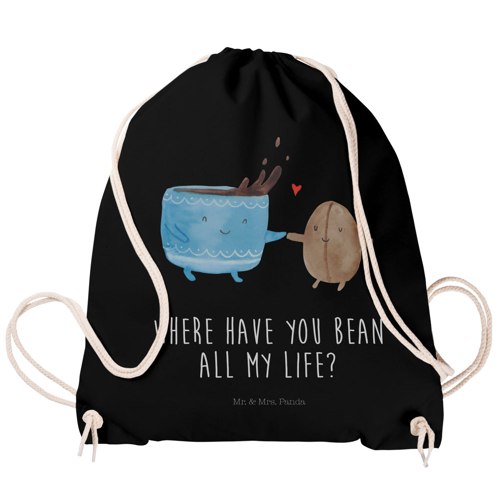 Sportbeutel Kaffee Bohne Turnbeutel, Beutel, Sporttasche, Tasche, Stoffbeutel, Tiermotive, Gute Laune, lustige Sprüche, Tiere, Kaffee, Kaffeebohne, Genuss, Zufriedenheit, Glück
