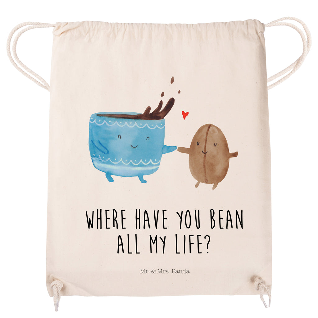 Sportbeutel Kaffee Bohne Turnbeutel, Beutel, Sporttasche, Tasche, Stoffbeutel, Tiermotive, Gute Laune, lustige Sprüche, Tiere, Kaffee, Kaffeebohne, Genuss, Zufriedenheit, Glück