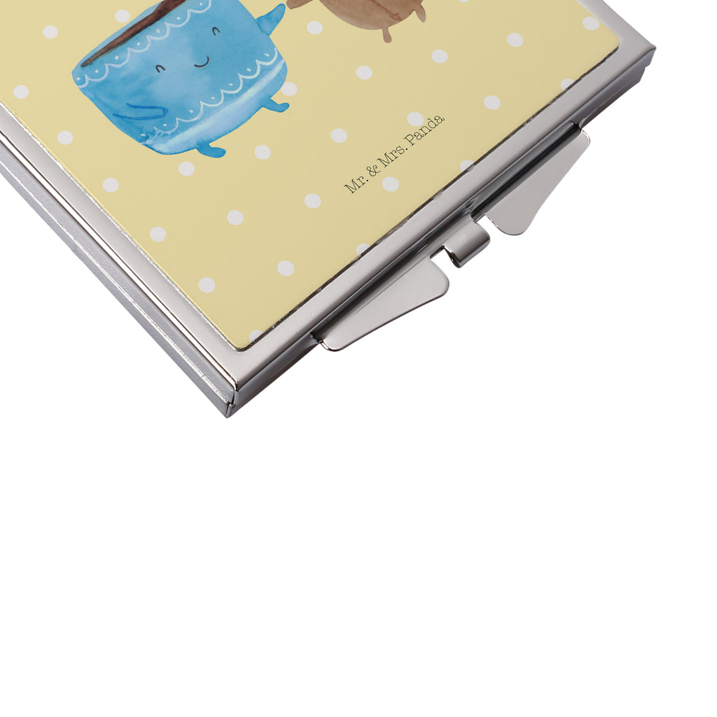 Handtaschenspiegel quadratisch Kaffee Bohne Spiegel, Handtasche, Quadrat, silber, schminken, Schminkspiegel, Tiermotive, Gute Laune, lustige Sprüche, Tiere, Kaffee, Kaffeebohne, Genuss, Zufriedenheit, Glück