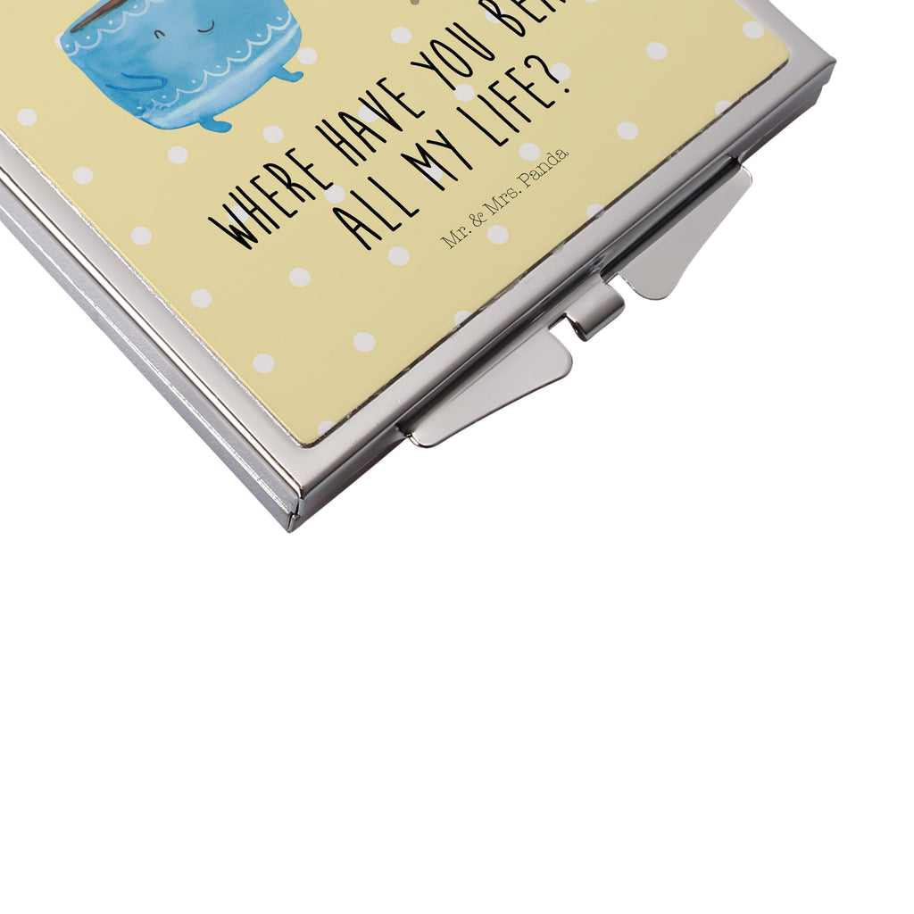 Handtaschenspiegel quadratisch Kaffee Bohne Spiegel, Handtasche, Quadrat, silber, schminken, Schminkspiegel, Tiermotive, Gute Laune, lustige Sprüche, Tiere, Kaffee, Kaffeebohne, Genuss, Zufriedenheit, Glück