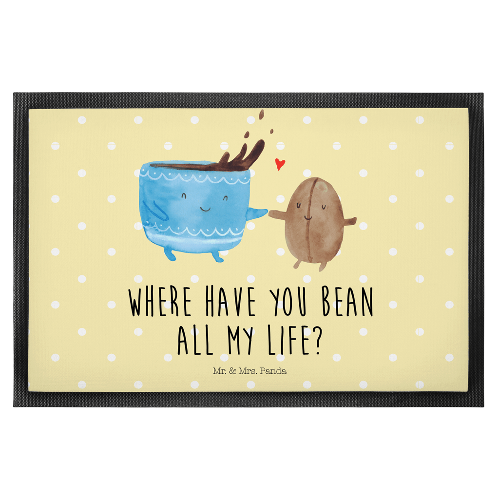 Fußmatte Kaffee Bohne Türvorleger, Schmutzmatte, Fußabtreter, Matte, Schmutzfänger, Fußabstreifer, Schmutzfangmatte, Türmatte, Motivfußmatte, Haustürmatte, Vorleger, Tiermotive, Gute Laune, lustige Sprüche, Tiere, Kaffee, Kaffeebohne, Genuss, Zufriedenheit, Glück