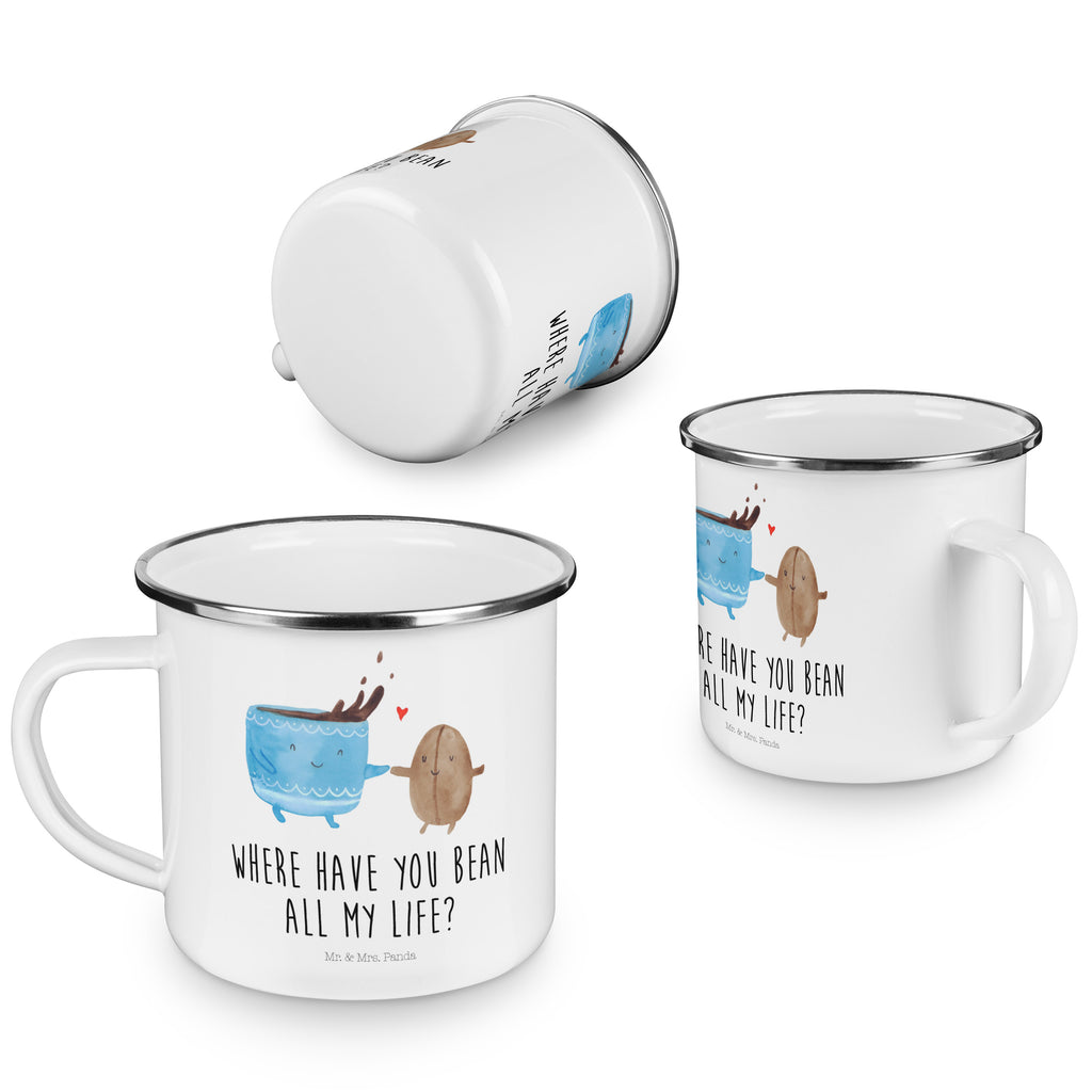 Camping Emaille Tasse Kaffee Bohne Campingtasse, Trinkbecher, Metalltasse, Outdoor Tasse, Emaille Trinkbecher, Blechtasse Outdoor, Emaille Campingbecher, Edelstahl Trinkbecher, Metalltasse für Camping, Kaffee Blechtasse, Camping Tasse Metall, Tiermotive, Gute Laune, lustige Sprüche, Tiere, Kaffee, Kaffeebohne, Genuss, Zufriedenheit, Glück