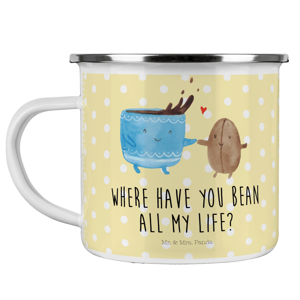 Camping Emaille Tasse Kaffee Bohne Campingtasse, Trinkbecher, Metalltasse, Outdoor Tasse, Emaille Trinkbecher, Blechtasse Outdoor, Emaille Campingbecher, Edelstahl Trinkbecher, Metalltasse für Camping, Kaffee Blechtasse, Camping Tasse Metall, Tiermotive, Gute Laune, lustige Sprüche, Tiere, Kaffee, Kaffeebohne, Genuss, Zufriedenheit, Glück