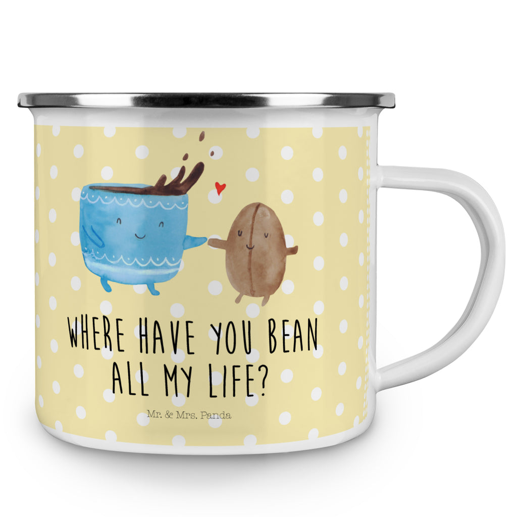 Camping Emaille Tasse Kaffee Bohne Campingtasse, Trinkbecher, Metalltasse, Outdoor Tasse, Emaille Trinkbecher, Blechtasse Outdoor, Emaille Campingbecher, Edelstahl Trinkbecher, Metalltasse für Camping, Kaffee Blechtasse, Camping Tasse Metall, Tiermotive, Gute Laune, lustige Sprüche, Tiere, Kaffee, Kaffeebohne, Genuss, Zufriedenheit, Glück