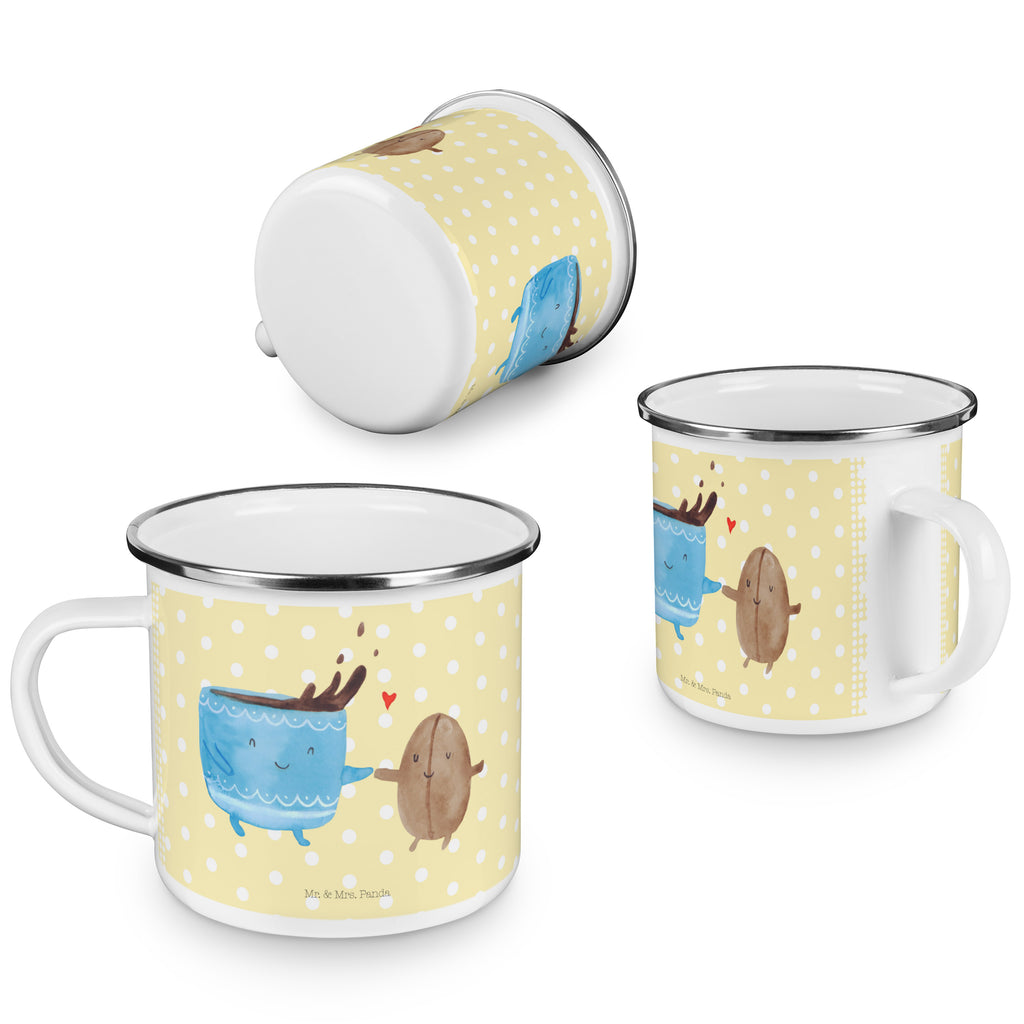Camping Emaille Tasse Kaffee Bohne Campingtasse, Trinkbecher, Metalltasse, Outdoor Tasse, Emaille Trinkbecher, Blechtasse Outdoor, Emaille Campingbecher, Edelstahl Trinkbecher, Metalltasse für Camping, Kaffee Blechtasse, Camping Tasse Metall, Tiermotive, Gute Laune, lustige Sprüche, Tiere, Kaffee, Kaffeebohne, Genuss, Zufriedenheit, Glück