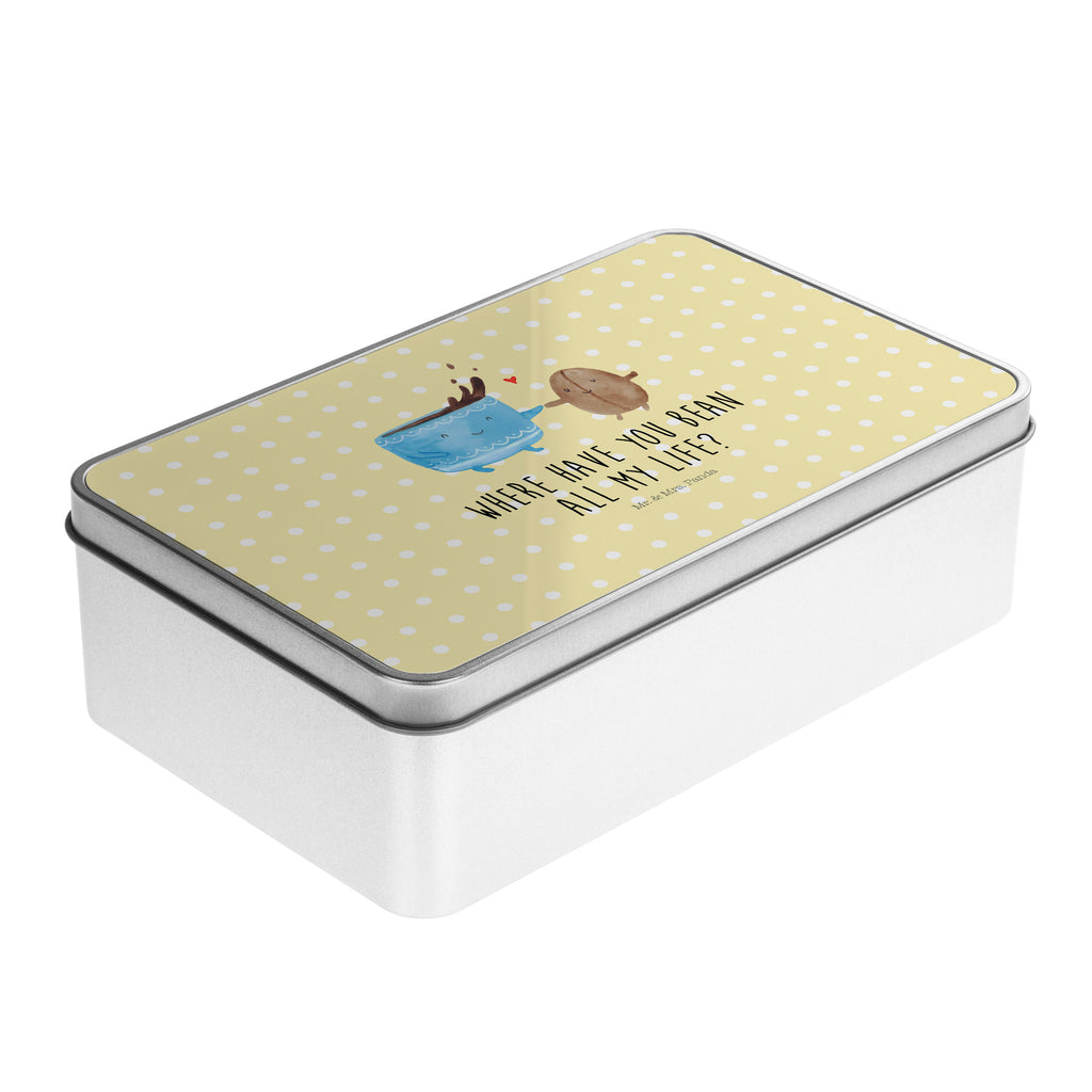 Metalldose rechteckig Kaffee Bohne Blechdose, Metalldose, Blechbox, Container, Keksdose, Vorratsdose, Vorratsbox, Döschen, Versperbox, Vesperdose, Aufbewahrungsdose, Aufbewahrungsbox, Aluminiumdose, Dose, Tiermotive, Gute Laune, lustige Sprüche, Tiere, Kaffee, Kaffeebohne, Genuss, Zufriedenheit, Glück
