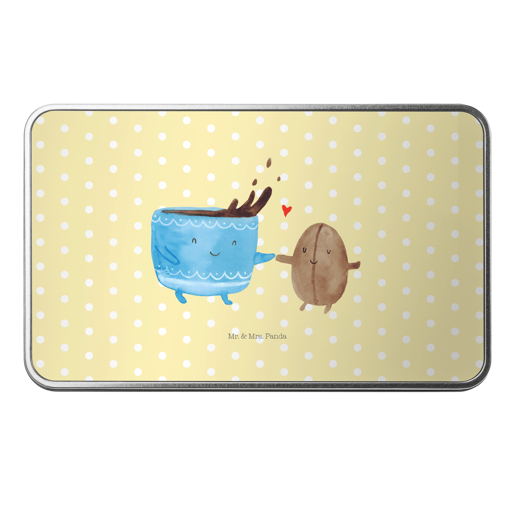 Metalldose rechteckig Kaffee Bohne Blechdose, Metalldose, Blechbox, Container, Keksdose, Vorratsdose, Vorratsbox, Döschen, Versperbox, Vesperdose, Aufbewahrungsdose, Aufbewahrungsbox, Aluminiumdose, Dose, Tiermotive, Gute Laune, lustige Sprüche, Tiere, Kaffee, Kaffeebohne, Genuss, Zufriedenheit, Glück