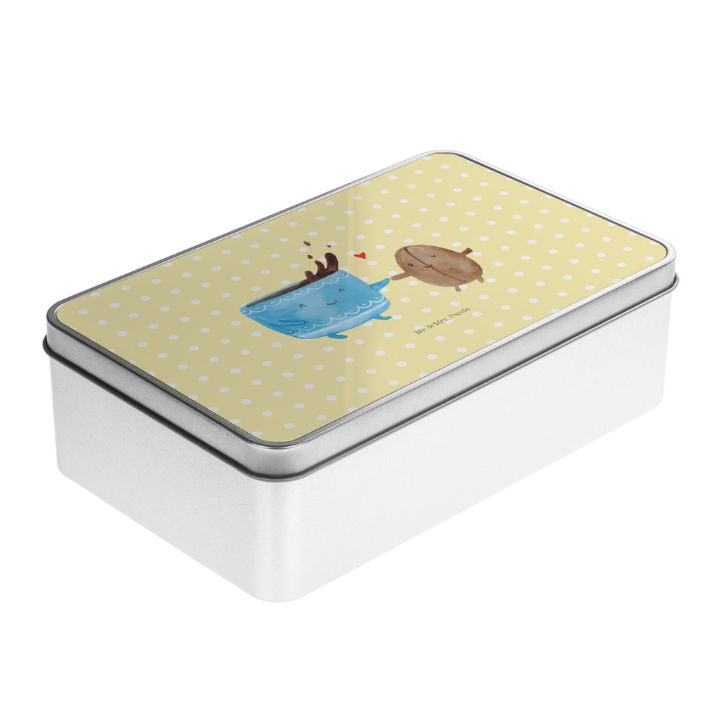 Metalldose rechteckig Kaffee Bohne Blechdose, Metalldose, Blechbox, Container, Keksdose, Vorratsdose, Vorratsbox, Döschen, Versperbox, Vesperdose, Aufbewahrungsdose, Aufbewahrungsbox, Aluminiumdose, Dose, Tiermotive, Gute Laune, lustige Sprüche, Tiere, Kaffee, Kaffeebohne, Genuss, Zufriedenheit, Glück