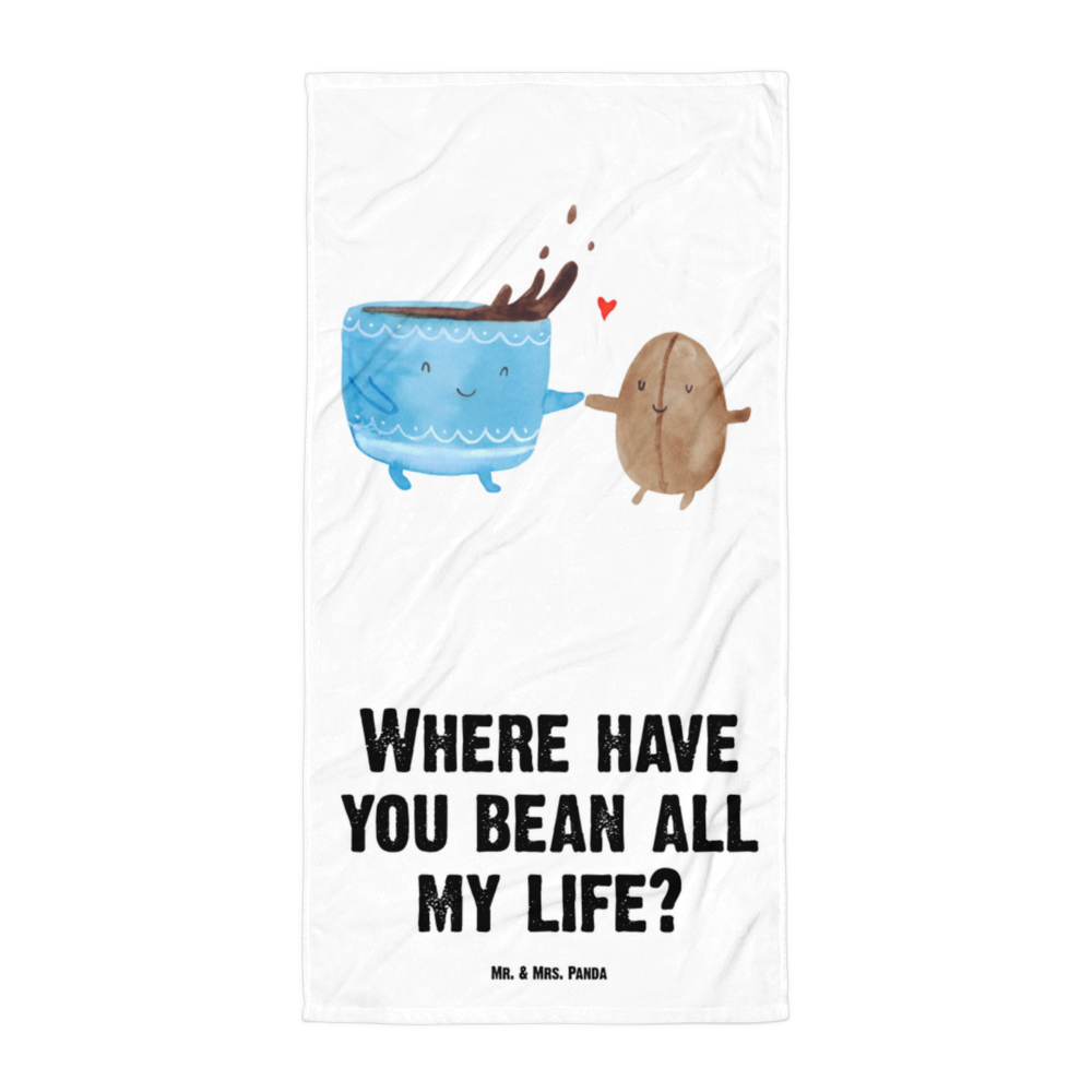 XL Badehandtuch Kaffee Bohne Handtuch, Badetuch, Duschtuch, Strandtuch, Saunatuch, Tiermotive, Gute Laune, lustige Sprüche, Tiere, Kaffee, Kaffeebohne, Genuss, Zufriedenheit, Glück