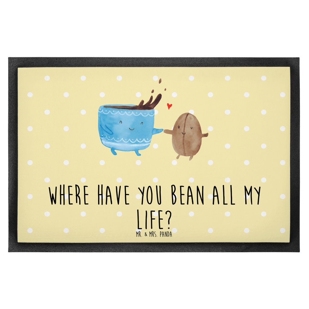 Fußmatte Kaffee Bohne Türvorleger, Schmutzmatte, Fußabtreter, Matte, Schmutzfänger, Fußabstreifer, Schmutzfangmatte, Türmatte, Motivfußmatte, Haustürmatte, Vorleger, Tiermotive, Gute Laune, lustige Sprüche, Tiere, Kaffee, Kaffeebohne, Genuss, Zufriedenheit, Glück