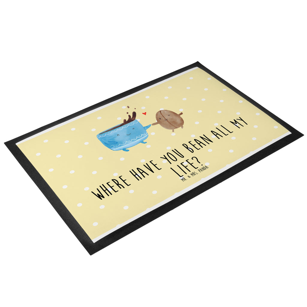 Fußmatte Kaffee Bohne Türvorleger, Schmutzmatte, Fußabtreter, Matte, Schmutzfänger, Fußabstreifer, Schmutzfangmatte, Türmatte, Motivfußmatte, Haustürmatte, Vorleger, Tiermotive, Gute Laune, lustige Sprüche, Tiere, Kaffee, Kaffeebohne, Genuss, Zufriedenheit, Glück