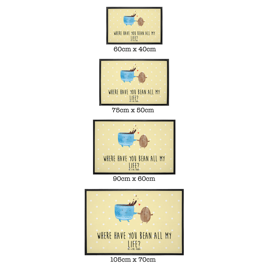Fußmatte Kaffee Bohne Türvorleger, Schmutzmatte, Fußabtreter, Matte, Schmutzfänger, Fußabstreifer, Schmutzfangmatte, Türmatte, Motivfußmatte, Haustürmatte, Vorleger, Tiermotive, Gute Laune, lustige Sprüche, Tiere, Kaffee, Kaffeebohne, Genuss, Zufriedenheit, Glück