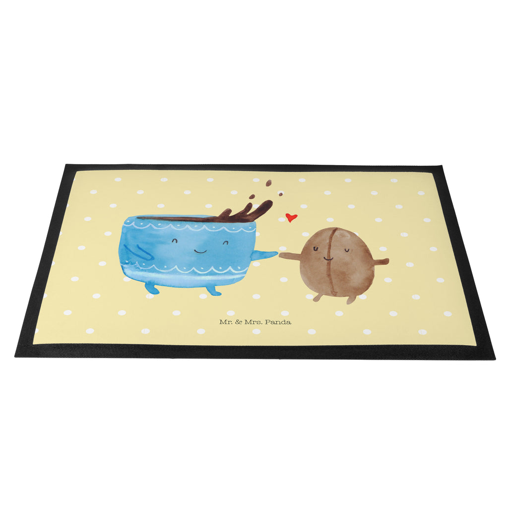 Fußmatte Kaffee Bohne Türvorleger, Schmutzmatte, Fußabtreter, Matte, Schmutzfänger, Fußabstreifer, Schmutzfangmatte, Türmatte, Motivfußmatte, Haustürmatte, Vorleger, Tiermotive, Gute Laune, lustige Sprüche, Tiere, Kaffee, Kaffeebohne, Genuss, Zufriedenheit, Glück