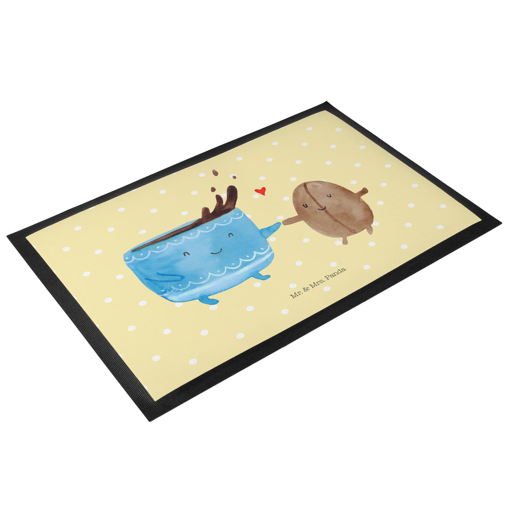 Fußmatte Kaffee Bohne Türvorleger, Schmutzmatte, Fußabtreter, Matte, Schmutzfänger, Fußabstreifer, Schmutzfangmatte, Türmatte, Motivfußmatte, Haustürmatte, Vorleger, Tiermotive, Gute Laune, lustige Sprüche, Tiere, Kaffee, Kaffeebohne, Genuss, Zufriedenheit, Glück