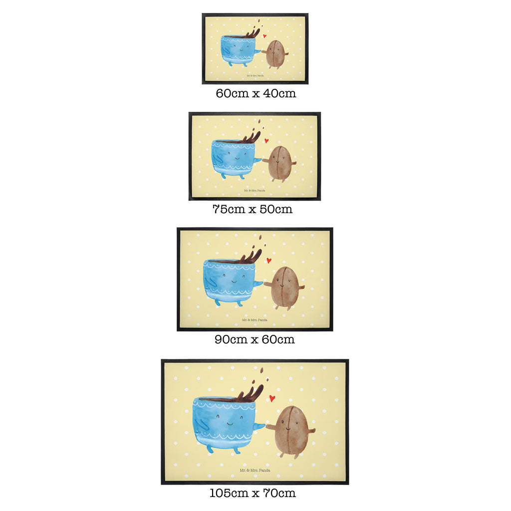 Fußmatte Kaffee Bohne Türvorleger, Schmutzmatte, Fußabtreter, Matte, Schmutzfänger, Fußabstreifer, Schmutzfangmatte, Türmatte, Motivfußmatte, Haustürmatte, Vorleger, Tiermotive, Gute Laune, lustige Sprüche, Tiere, Kaffee, Kaffeebohne, Genuss, Zufriedenheit, Glück