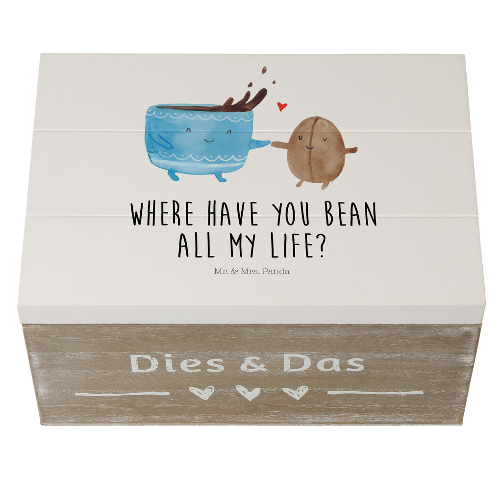 Holzkiste Kaffee Bohne Holzkiste, Kiste, Schatzkiste, Truhe, Schatulle, XXL, Erinnerungsbox, Erinnerungskiste, Dekokiste, Aufbewahrungsbox, Tiermotive, Gute Laune, lustige Sprüche, Tiere, Kaffee, Kaffeebohne, Genuss, Zufriedenheit, Glück