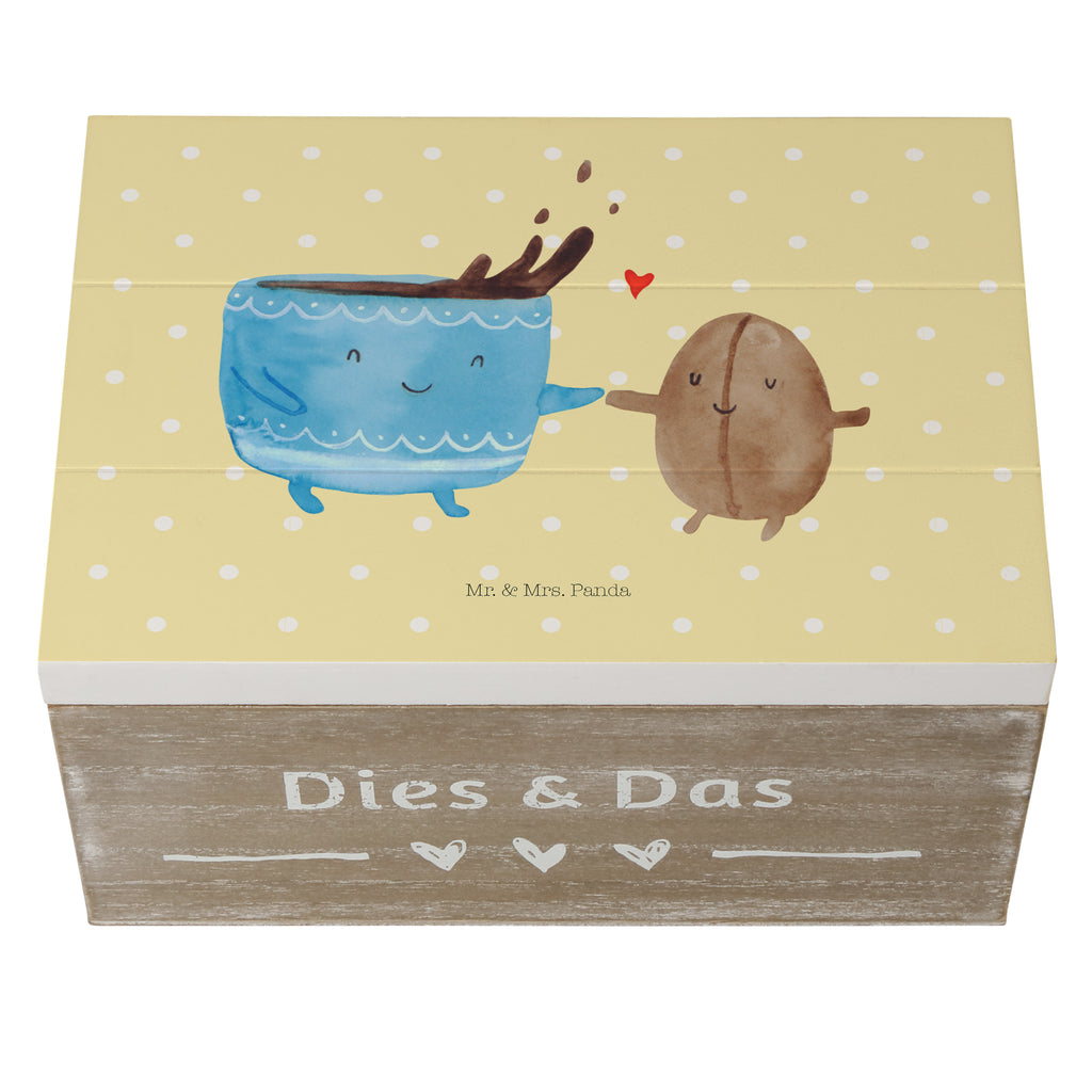 Holzkiste Kaffee Bohne Holzkiste, Kiste, Schatzkiste, Truhe, Schatulle, XXL, Erinnerungsbox, Erinnerungskiste, Dekokiste, Aufbewahrungsbox, Tiermotive, Gute Laune, lustige Sprüche, Tiere, Kaffee, Kaffeebohne, Genuss, Zufriedenheit, Glück