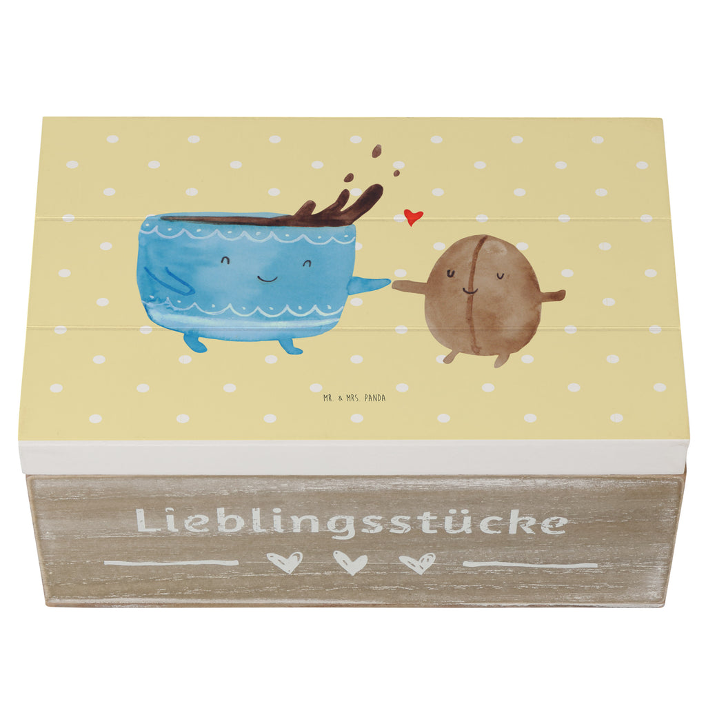 Holzkiste Kaffee Bohne Holzkiste, Kiste, Schatzkiste, Truhe, Schatulle, XXL, Erinnerungsbox, Erinnerungskiste, Dekokiste, Aufbewahrungsbox, Tiermotive, Gute Laune, lustige Sprüche, Tiere, Kaffee, Kaffeebohne, Genuss, Zufriedenheit, Glück