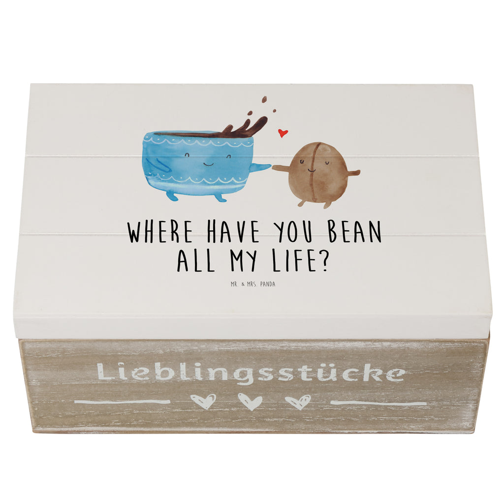 Holzkiste Kaffee Bohne Holzkiste, Kiste, Schatzkiste, Truhe, Schatulle, XXL, Erinnerungsbox, Erinnerungskiste, Dekokiste, Aufbewahrungsbox, Tiermotive, Gute Laune, lustige Sprüche, Tiere, Kaffee, Kaffeebohne, Genuss, Zufriedenheit, Glück