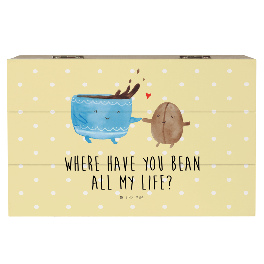 Holzkiste Kaffee Bohne Holzkiste, Kiste, Schatzkiste, Truhe, Schatulle, XXL, Erinnerungsbox, Erinnerungskiste, Dekokiste, Aufbewahrungsbox, Tiermotive, Gute Laune, lustige Sprüche, Tiere, Kaffee, Kaffeebohne, Genuss, Zufriedenheit, Glück