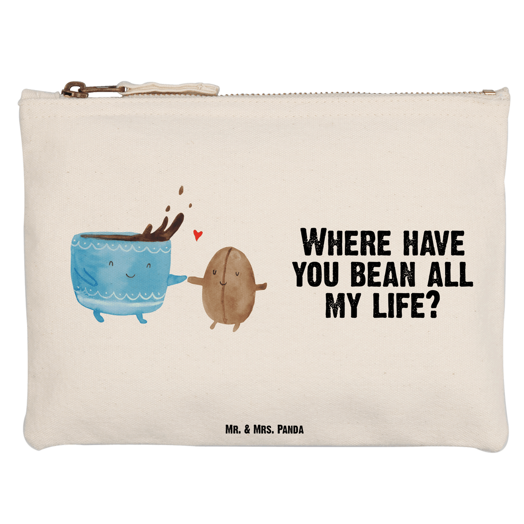 Schminktasche Kaffee Bohne Schminktasche, Kosmetiktasche, Kosmetikbeutel, Stiftemäppchen, Etui, Federmappe, Makeup, XXL, Schminketui, Kosmetiketui, Schlamperetui, Tiermotive, Gute Laune, lustige Sprüche, Tiere, Kaffee, Kaffeebohne, Genuss, Zufriedenheit, Glück