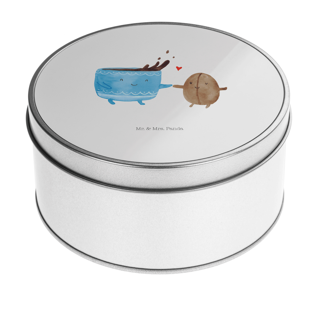 Blechdose rund Kaffee Bohne Metalldose, Keksdose, Dose, Vorratsdose, Geschenkbox, Tiermotive, Gute Laune, lustige Sprüche, Tiere, Kaffee, Kaffeebohne, Genuss, Zufriedenheit, Glück