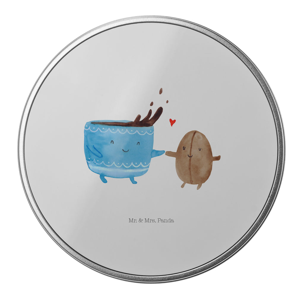 Blechdose rund Kaffee Bohne Metalldose, Keksdose, Dose, Vorratsdose, Geschenkbox, Tiermotive, Gute Laune, lustige Sprüche, Tiere, Kaffee, Kaffeebohne, Genuss, Zufriedenheit, Glück