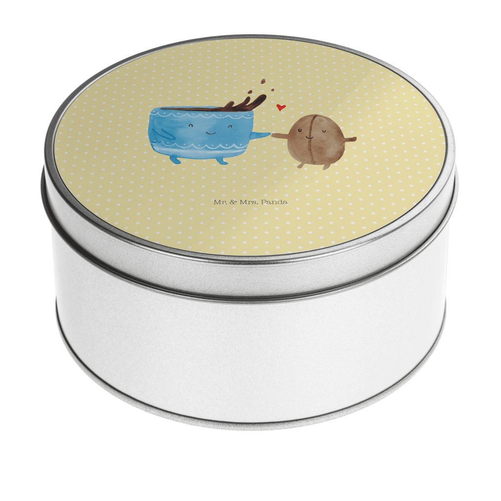 Blechdose rund Kaffee Bohne Metalldose, Keksdose, Dose, Vorratsdose, Geschenkbox, Tiermotive, Gute Laune, lustige Sprüche, Tiere, Kaffee, Kaffeebohne, Genuss, Zufriedenheit, Glück