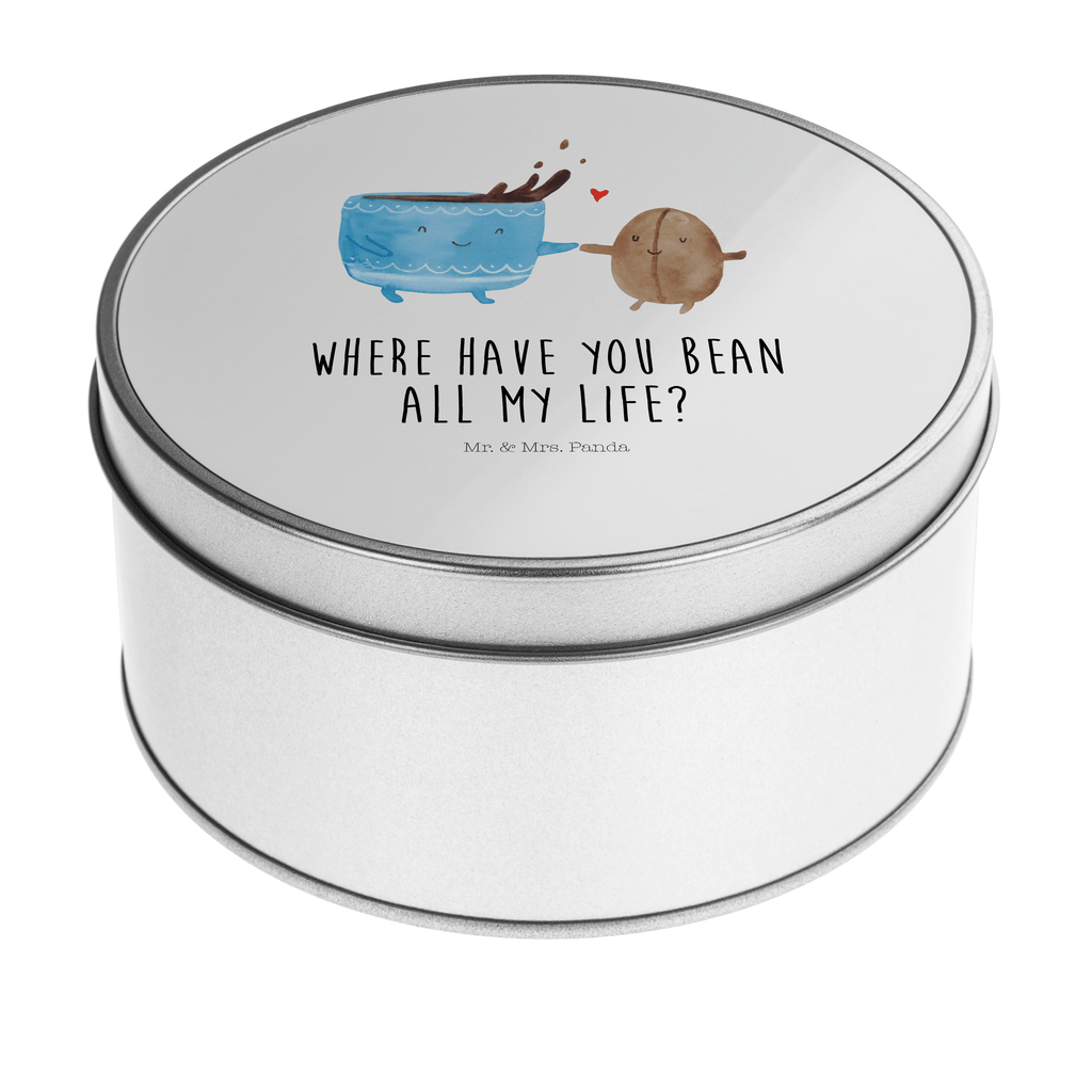 Blechdose rund Kaffee Bohne Metalldose, Keksdose, Dose, Vorratsdose, Geschenkbox, Tiermotive, Gute Laune, lustige Sprüche, Tiere, Kaffee, Kaffeebohne, Genuss, Zufriedenheit, Glück
