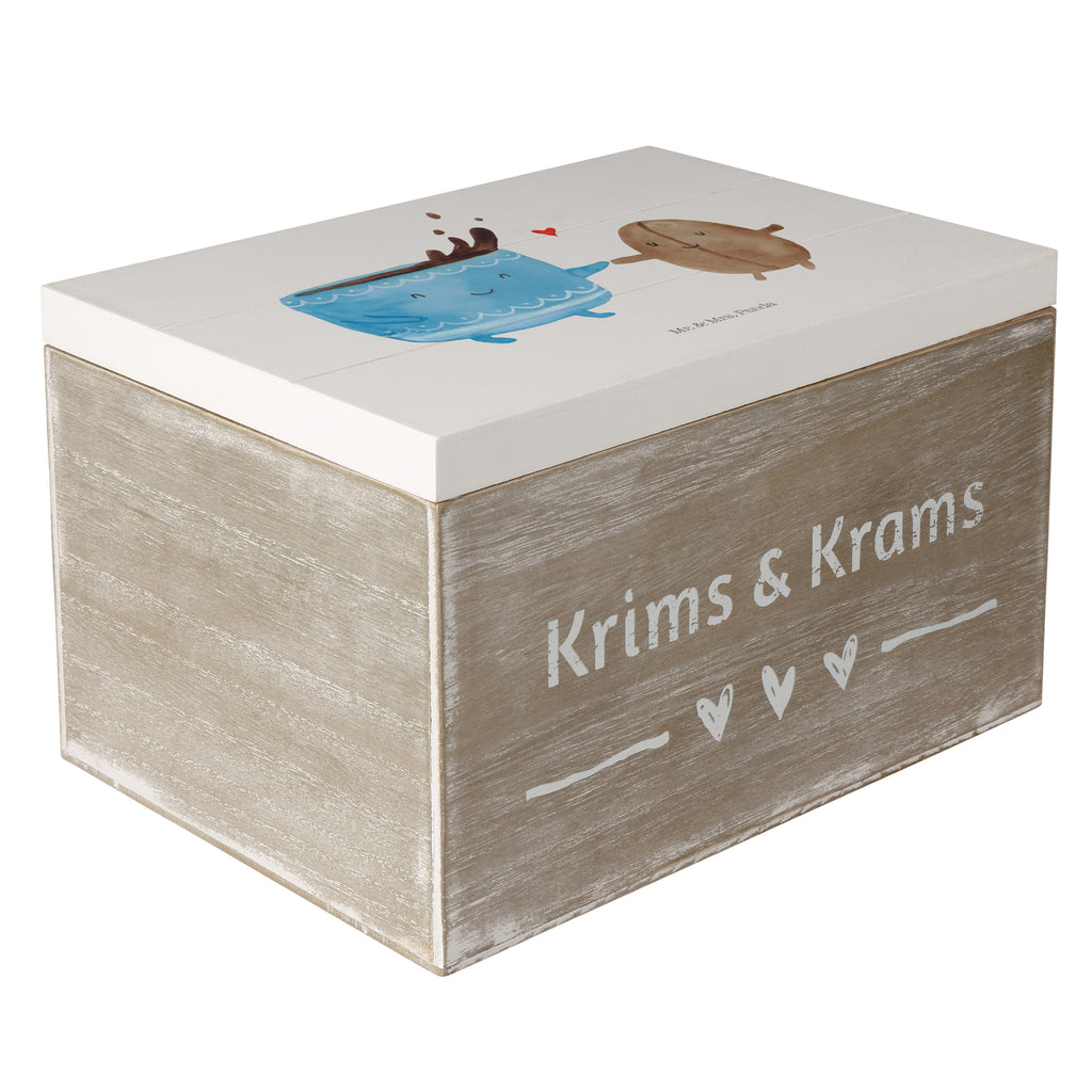 Holzkiste Kaffee Bohne Holzkiste, Kiste, Schatzkiste, Truhe, Schatulle, XXL, Erinnerungsbox, Erinnerungskiste, Dekokiste, Aufbewahrungsbox, Tiermotive, Gute Laune, lustige Sprüche, Tiere, Kaffee, Kaffeebohne, Genuss, Zufriedenheit, Glück