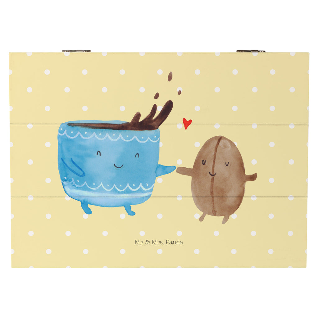 Holzkiste Kaffee Bohne Holzkiste, Kiste, Schatzkiste, Truhe, Schatulle, XXL, Erinnerungsbox, Erinnerungskiste, Dekokiste, Aufbewahrungsbox, Tiermotive, Gute Laune, lustige Sprüche, Tiere, Kaffee, Kaffeebohne, Genuss, Zufriedenheit, Glück