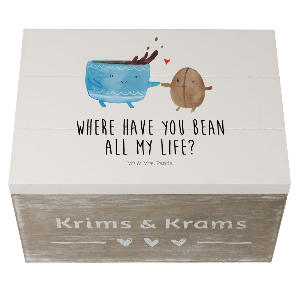 Holzkiste Kaffee Bohne Holzkiste, Kiste, Schatzkiste, Truhe, Schatulle, XXL, Erinnerungsbox, Erinnerungskiste, Dekokiste, Aufbewahrungsbox, Tiermotive, Gute Laune, lustige Sprüche, Tiere, Kaffee, Kaffeebohne, Genuss, Zufriedenheit, Glück