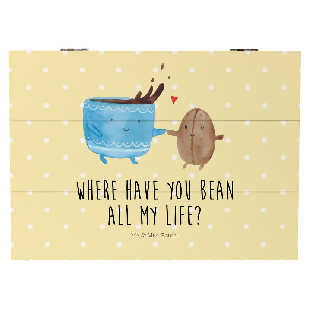 Holzkiste Kaffee Bohne Holzkiste, Kiste, Schatzkiste, Truhe, Schatulle, XXL, Erinnerungsbox, Erinnerungskiste, Dekokiste, Aufbewahrungsbox, Tiermotive, Gute Laune, lustige Sprüche, Tiere, Kaffee, Kaffeebohne, Genuss, Zufriedenheit, Glück