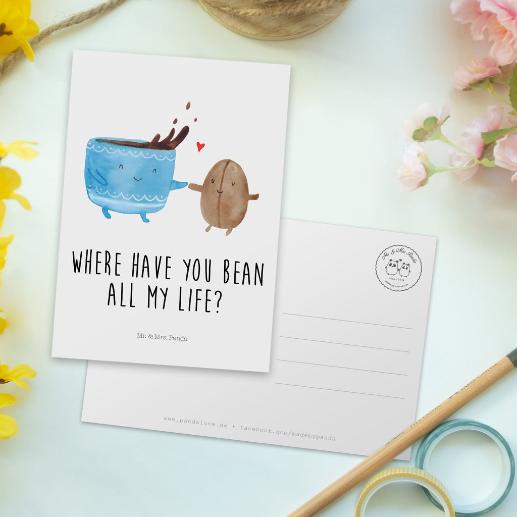 Postkarte Kaffee Bohne Geschenkkarte, Grußkarte, Karte, Einladung, Ansichtskarte, Geburtstagskarte, Einladungskarte, Dankeskarte, Tiermotive, Gute Laune, lustige Sprüche, Tiere, Kaffee, Kaffeebohne, Genuss, Zufriedenheit, Glück