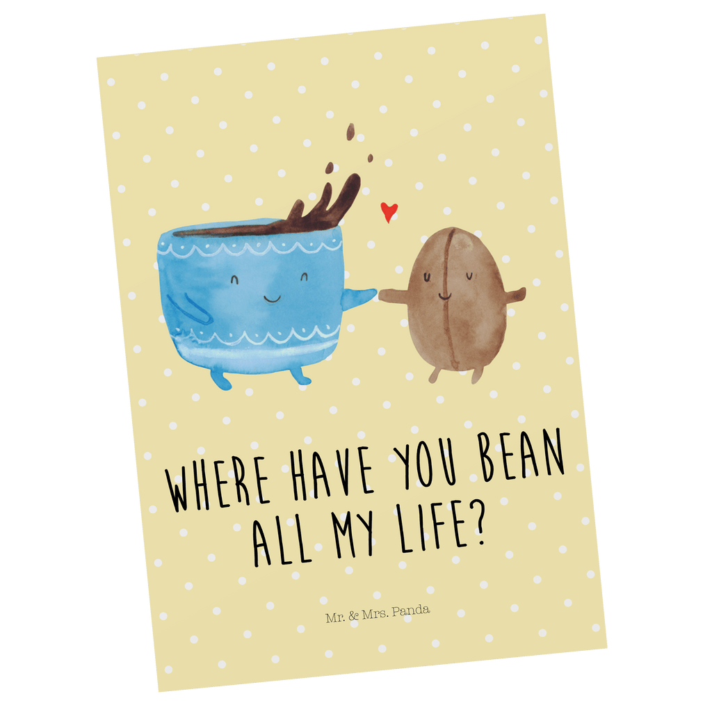 Postkarte Kaffee Bohne Geschenkkarte, Grußkarte, Karte, Einladung, Ansichtskarte, Geburtstagskarte, Einladungskarte, Dankeskarte, Tiermotive, Gute Laune, lustige Sprüche, Tiere, Kaffee, Kaffeebohne, Genuss, Zufriedenheit, Glück