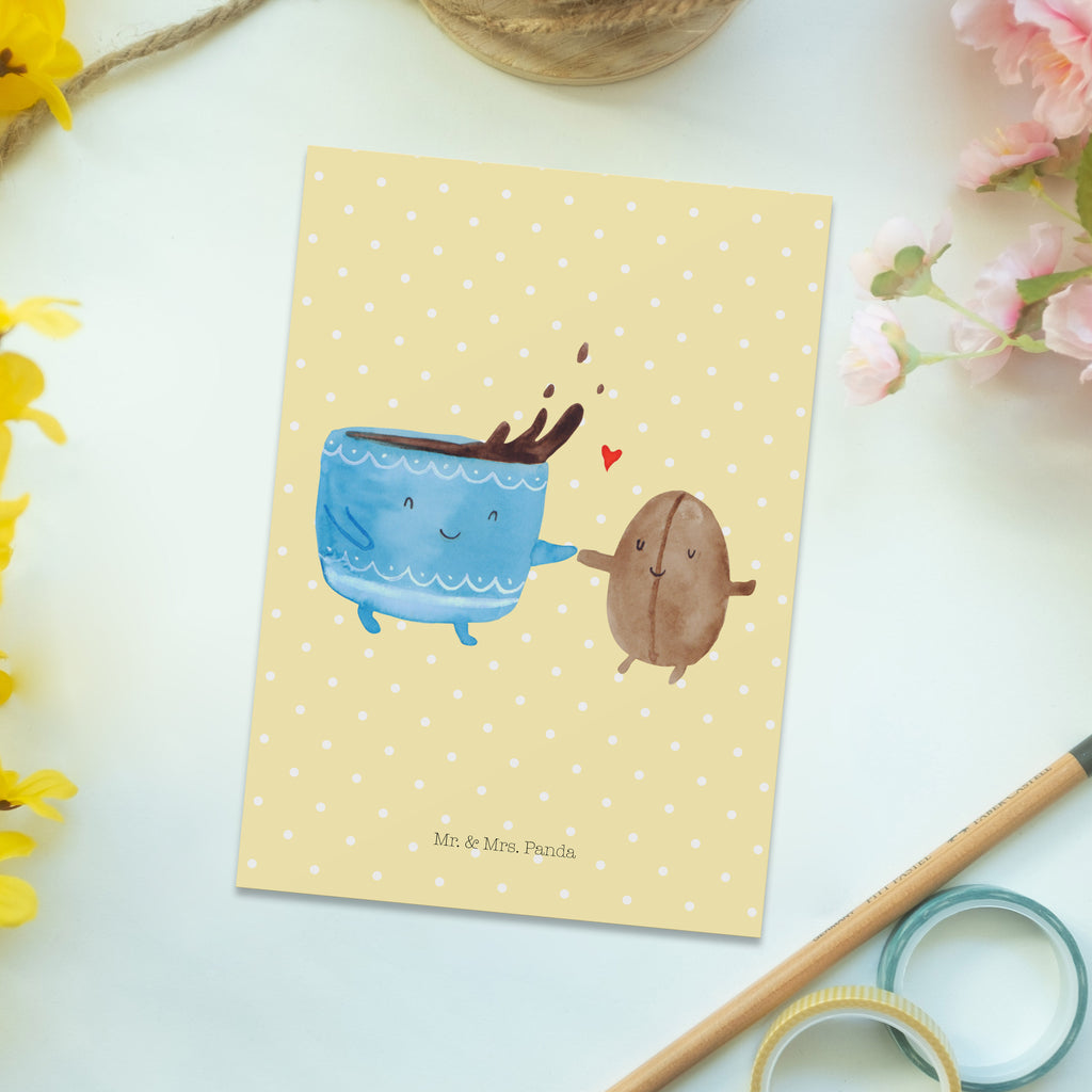 Postkarte Kaffee Bohne Geschenkkarte, Grußkarte, Karte, Einladung, Ansichtskarte, Geburtstagskarte, Einladungskarte, Dankeskarte, Tiermotive, Gute Laune, lustige Sprüche, Tiere, Kaffee, Kaffeebohne, Genuss, Zufriedenheit, Glück