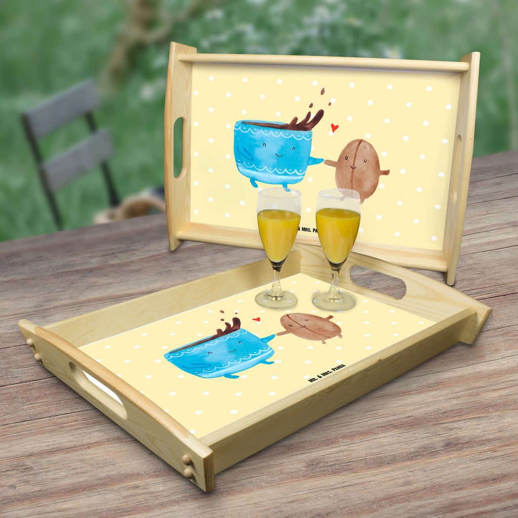Serviertablett Kaffee Bohne Tablett, Holztablett, Küchentablett, Dekotablett, Frühstückstablett, Tiermotive, Gute Laune, lustige Sprüche, Tiere, Kaffee, Kaffeebohne, Genuss, Zufriedenheit, Glück