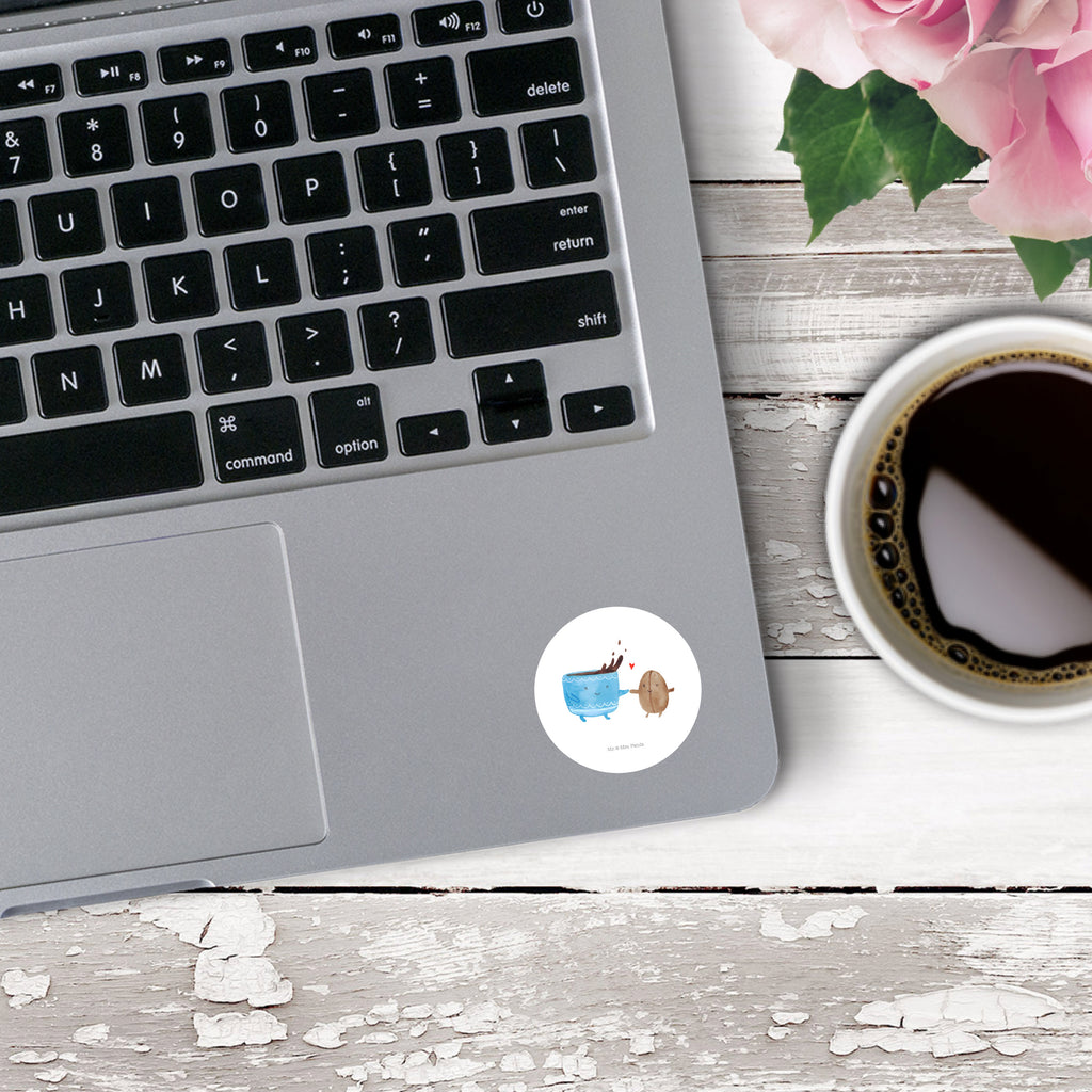 40mm Rund Aufkleber Kaffee Bohne Sticker, Aufkleber, Etikett, Tiermotive, Gute Laune, lustige Sprüche, Tiere, Kaffee, Kaffeebohne, Genuss, Zufriedenheit, Glück