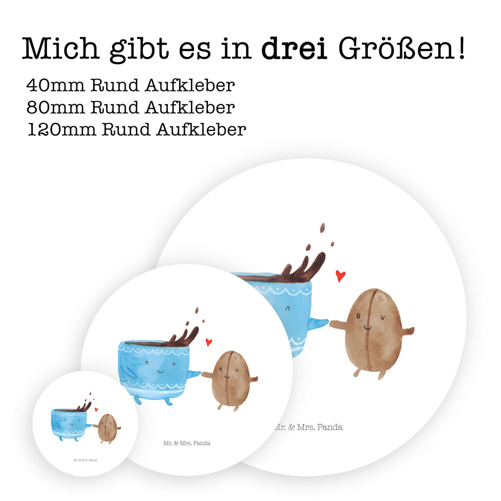 40mm Rund Aufkleber Kaffee Bohne Sticker, Aufkleber, Etikett, Tiermotive, Gute Laune, lustige Sprüche, Tiere, Kaffee, Kaffeebohne, Genuss, Zufriedenheit, Glück