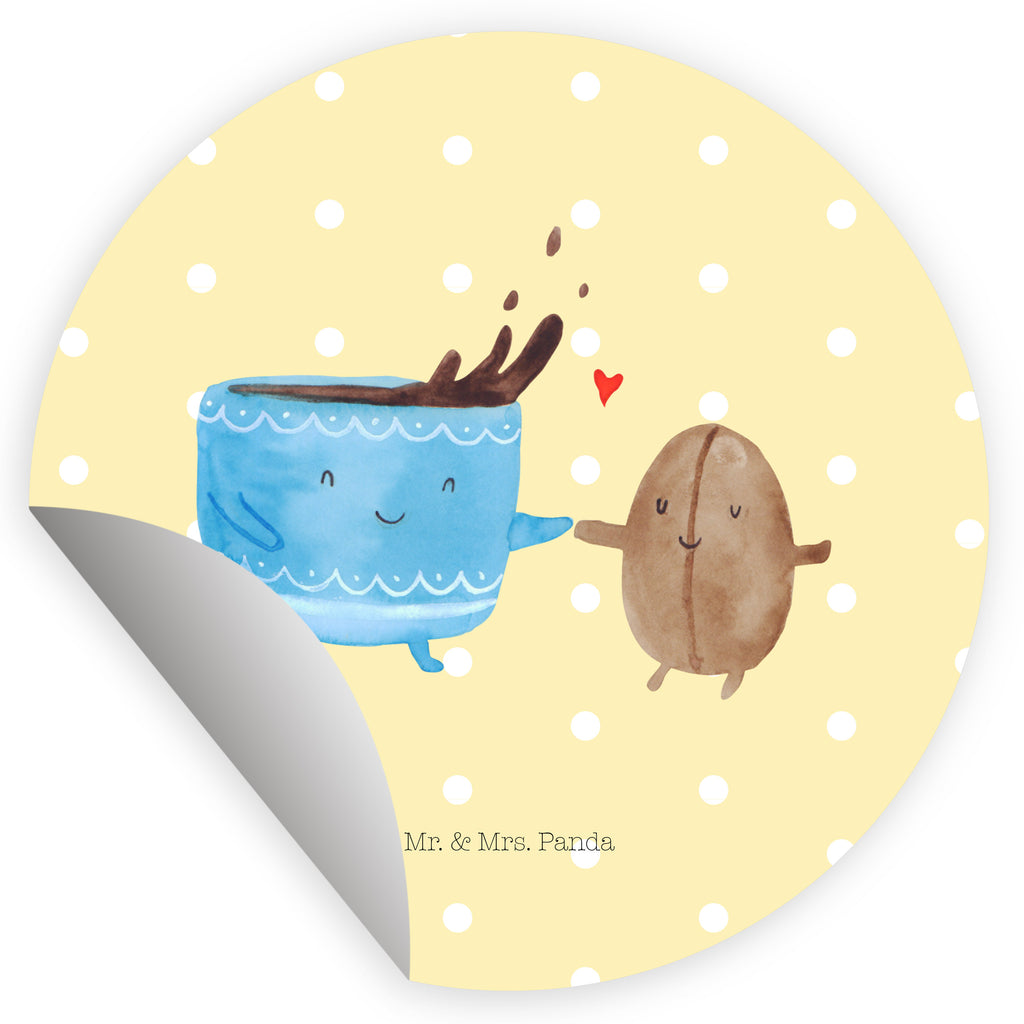 40mm Rund Aufkleber Kaffee Bohne Sticker, Aufkleber, Etikett, Tiermotive, Gute Laune, lustige Sprüche, Tiere, Kaffee, Kaffeebohne, Genuss, Zufriedenheit, Glück