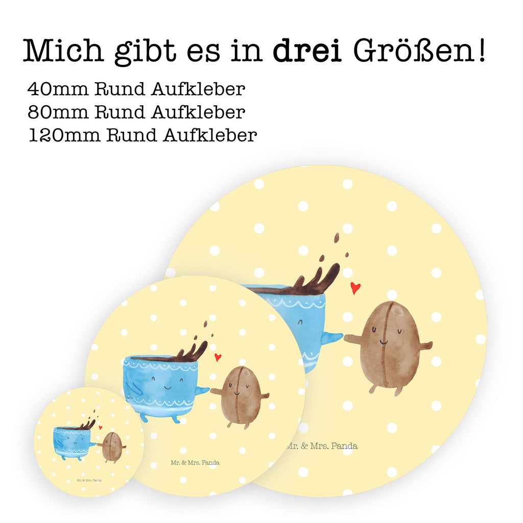 40mm Rund Aufkleber Kaffee Bohne Sticker, Aufkleber, Etikett, Tiermotive, Gute Laune, lustige Sprüche, Tiere, Kaffee, Kaffeebohne, Genuss, Zufriedenheit, Glück